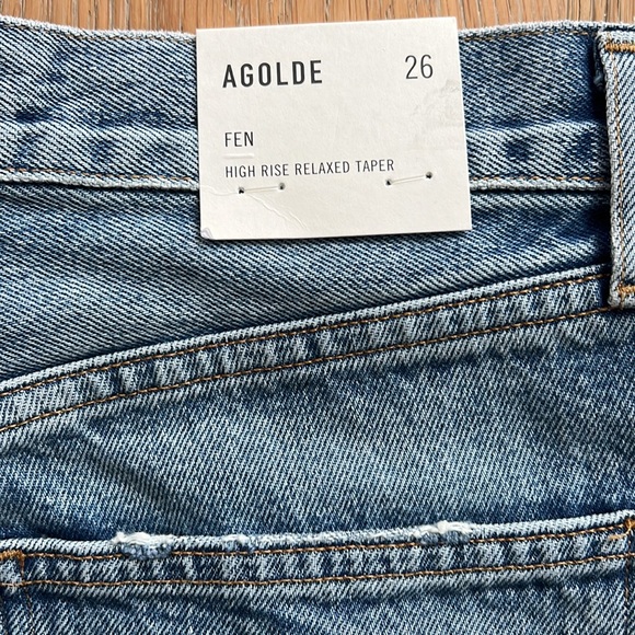 NWT AGOLDE Fen High Rise Relaxed Taper Jeans - Color: Wander - Size 26 - Picture 9 of 13